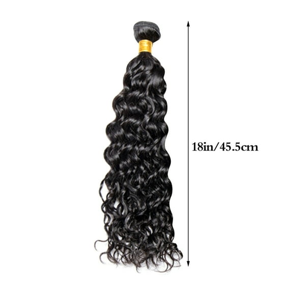 Brazilian Hair Weave Bundle - 18-inch Natural Black Wavy Hair, Premium High-Temperature Silk, Soft & Realistic, Daily Styling, Prom, Wedding,& Adult Hair Wedding, Halloween, Christmas,Season,