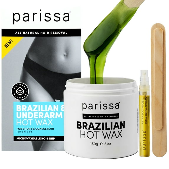 Parissa Brazilian Hot Wax Kit | No-Strip Hard Wax for Coarse Hair Removal
