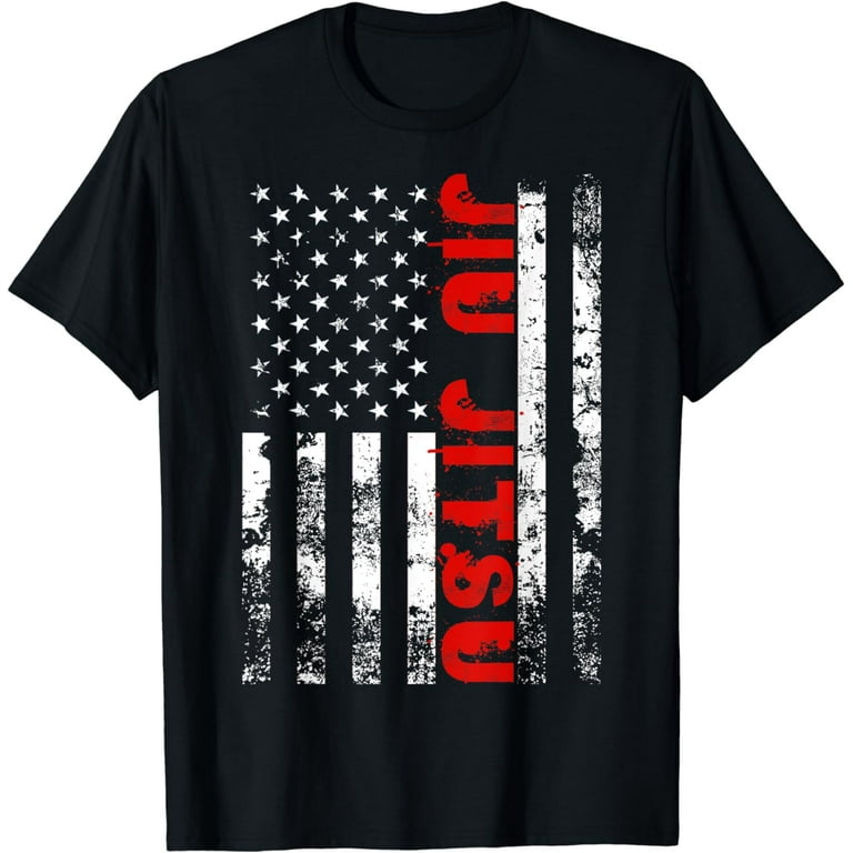 Brazilian Jiu Jitsu American Flag Us Sports T-Shirt Brazilian Jiu Jitsu American Flag Us Sports T-Shirt