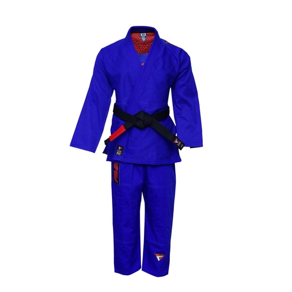Brazilian Jiu Jitsu Gi Ray Series for Adult Men by Fadi Sports - Blue Color A4