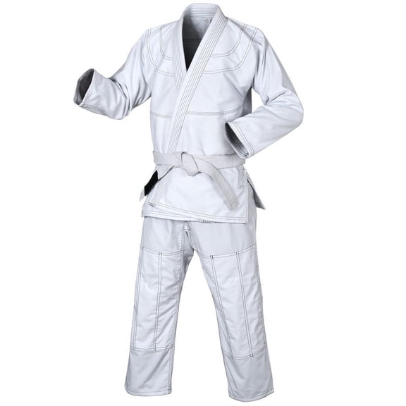 Brazilian Jiu Jitsu Gi for Men and Women, Lightweight and Preshrunk With a Free White Belt for Grappling Uniform Kimonos