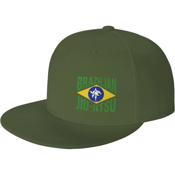 Brazilian ​Jiu Jitsu Snapback Hat Classic Fashion Trucker Adjustable Brim Baseball Cap for Men Women Black