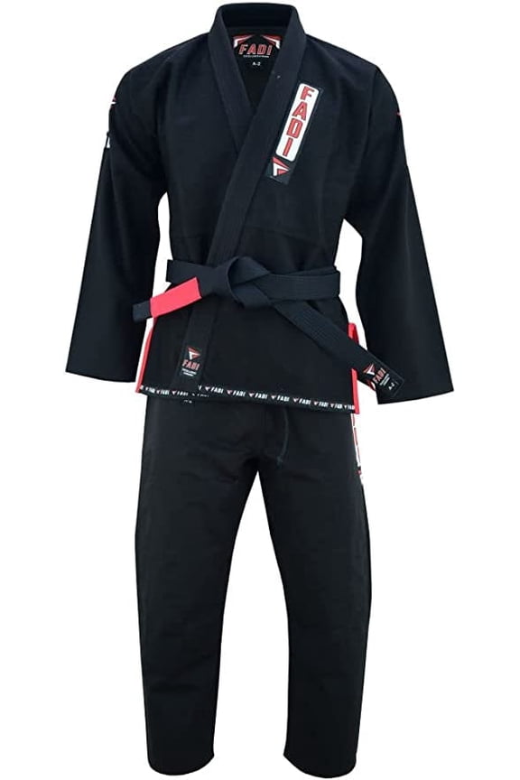Brazilian Jiu Jitsu Suit  Excellence Kimono by Fadi Sports - for Adult Men in Black color