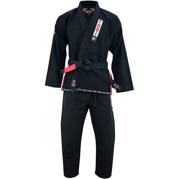 Brazilian Jiu Jitsu Suit Excellence Kimono by Fadi Sports - for Adult Men in Black color