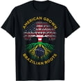 thumbnail image 1 of Brazilian Roots Half American Flag Brazil For Women And Men T-Shirt, 1 of 4