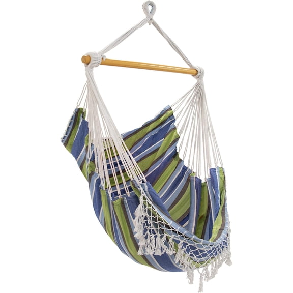 Brazilian Style  Hammock Chair with Polyester Ropes - 250 lb Weight Capacity