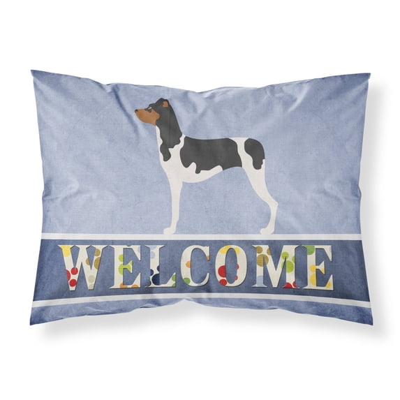 Brazilian Terrier Welcome Fabric Standard Pillowcase Blue