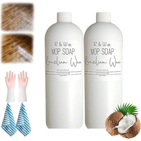 Brazilian Waves Mop Soap 32oz, Brazilian Waves Mop Soap R&W, Mop Soap For Floor Cleaning, Multipurpose Mop Soap For Home Cleaning for Floors of Various Materials (2, 120ml)