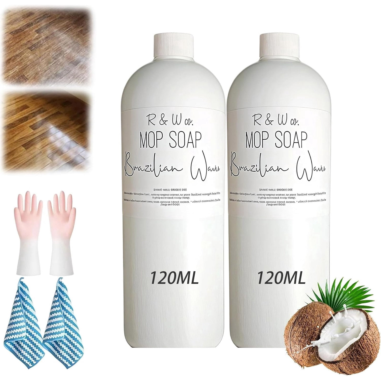 Brazilian Waves Mop Soap , Brazilian Waves Mop Soap R&W, Mop Soap For Floor Cleaning, Multipurpose Mop Soap For Home Cleaning for Floors of Various Materials (2, 120ml)