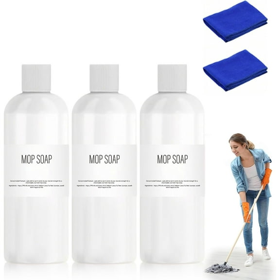 Brazilian Waves Mop Soap Floor Cleaner Liquid, Highly Scented Multi-Surface Concentrate