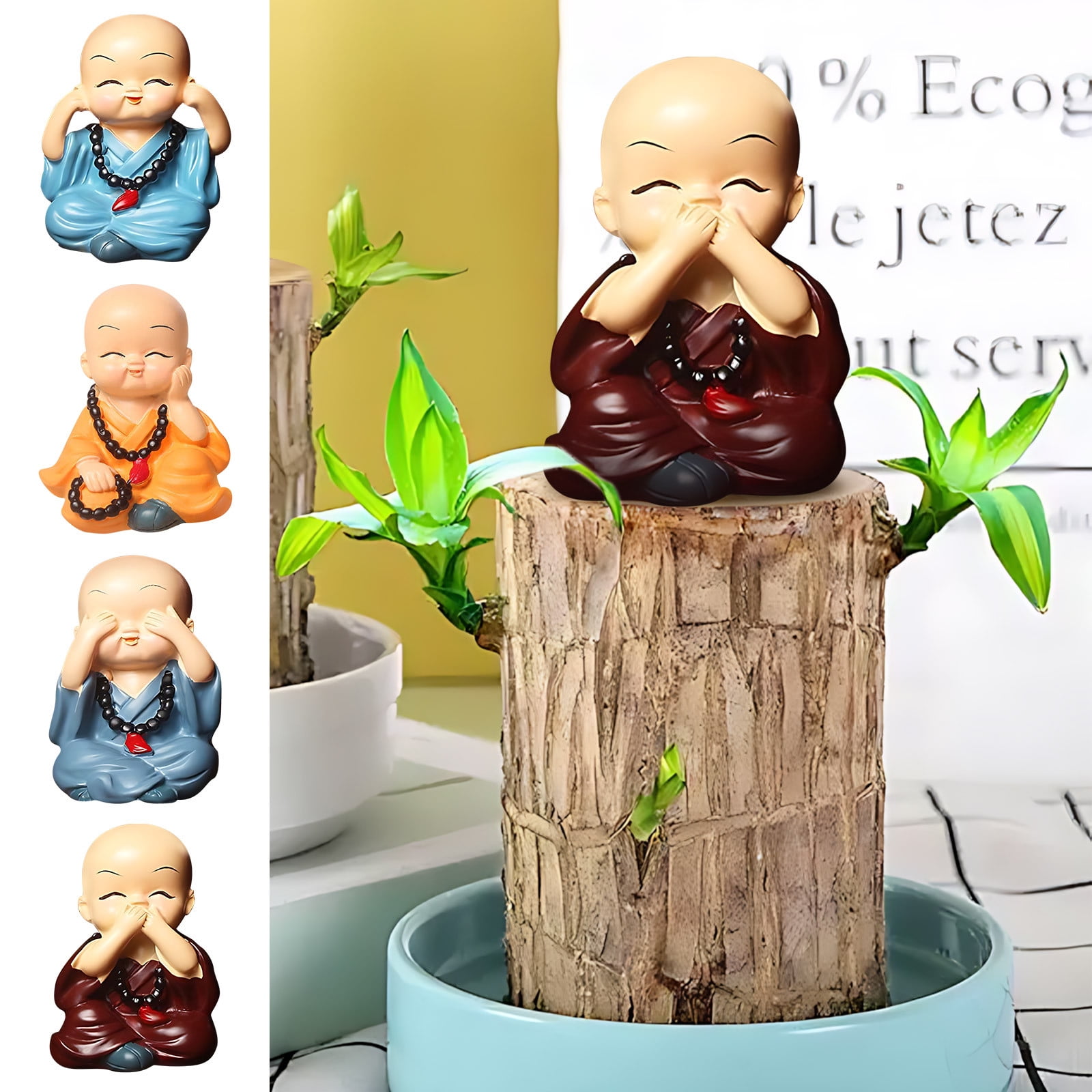 Mini Brazilië Lucky Wood - Magische kiemen Lucky Bamboo Hout, Hydrocultuur Potplant Stump Kleine Mini Plant Indoor Office Desktop Plant (Braziliaans hout pop