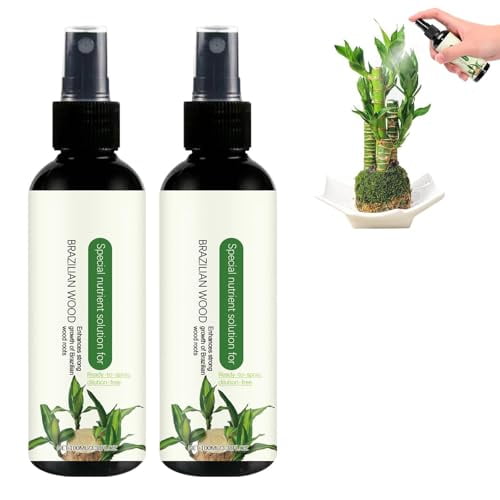 Brazilian Wood Fertilizer, Lucky Bamboo Liquid Fertilizer, 2-Pack (100ml Each)
