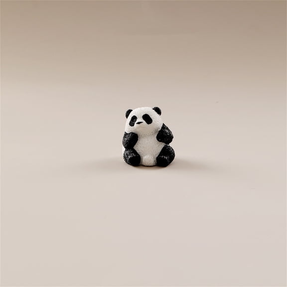 Brazilian Wood Panda Mini Tree Resin Statue Hydroponic Decoration Funny Tabletop Indoor Desktop Ornament