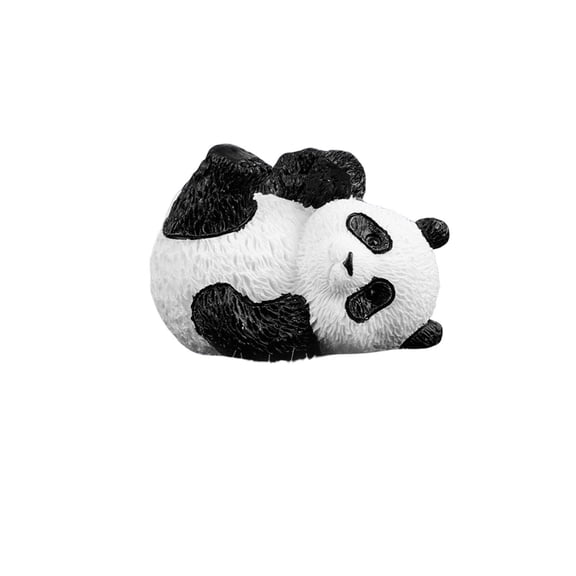 Brazilian Wood Panda Mini Statue Hand-Carved Tree Resin Figurine Funny Tabletop Indoor Desktop Decoration Ornament