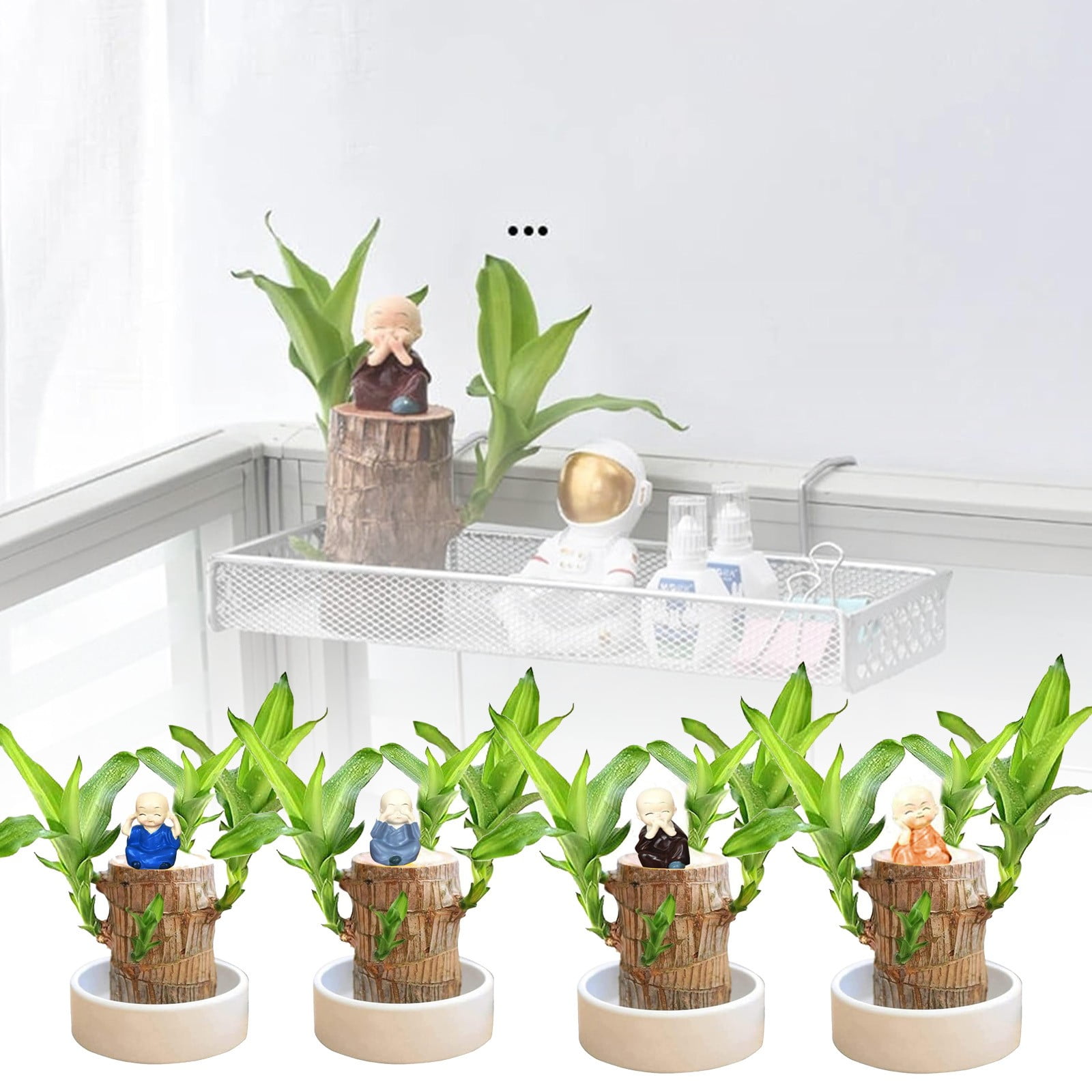 Popxstar Rectangle Solid Wood Hydroponic Plant Retro Living Room Decoration Tea Room Dining Table Flower Arrangement Decoration Vase