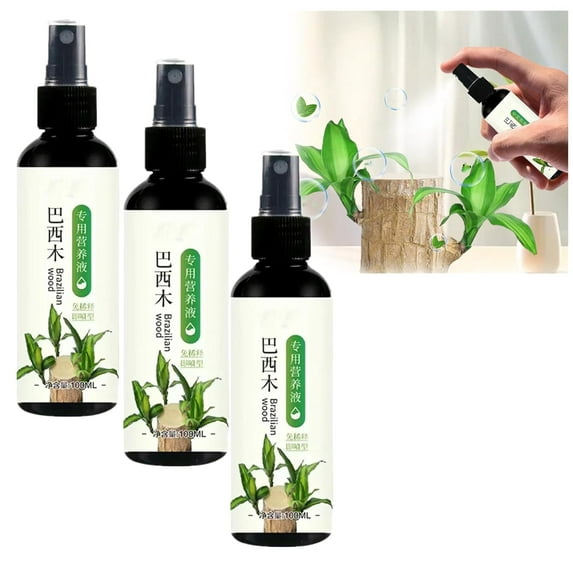 Brazilian Wood Plant Food,Hydroponic Brazilian Wood Nutrient Solution, Lucky Bamboo & Brazilian Wood Liquid Fertilizer, Brazilian Wood Flowering Special Nutrient Solution for Indoor Plants,3PCS