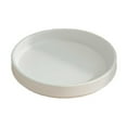 thumbnail image 1 of Brazilian Wood Plant Tray - White Ceramic Plate for Desk Decor, Durable Reusable Plant Saucer for Office & Home, Stylish Decorative Plant Pot Base, 1 of 5