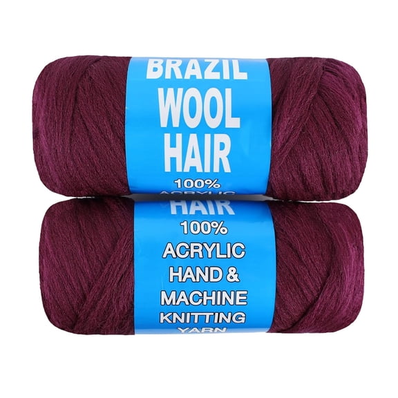 Brazilian Wool Hair Acrylic Yarn for Crochet Hair African Braids Sengalese Twisting Jumbo Braids Knitting Hair Braids Soft Faux Locs Synthetic Hair Extension