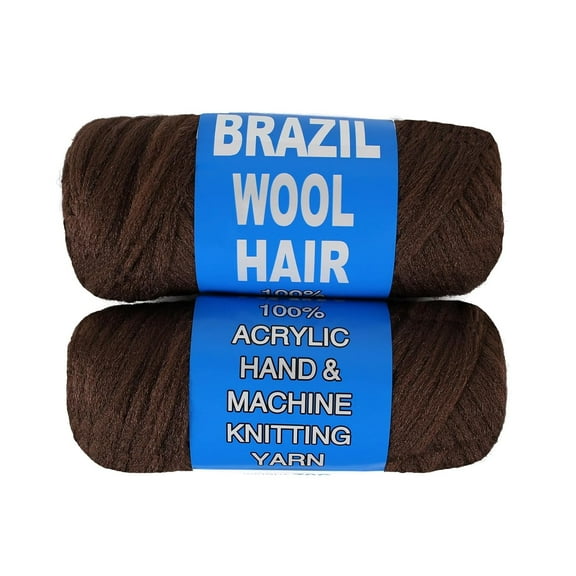 Brazilian Wool Hair Acrylic Yarn for Crochet Hair African Braids Sengalese Twisting Jumbo Braids Knitting Hair Braids Soft Faux Locs Synthetic Hair Extension