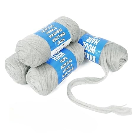 Brazilian Wool Hair Yarn for Braids 100% Brazilian Wool Hair Acrylic Yarn for African Braids/Spring Twist/Faux Locs/Wraps with Crochet Hook