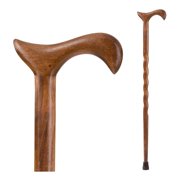 Brazos 34" Twisted Walnut Derby Walking Cane