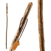 Brazos Rustic Wood Walking Stick, Ironwood, Traditional Style Handle, for Men & Women, 58"