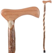 Brazos Rustic Wood Walking Cane, Twisted Sassafras, 37