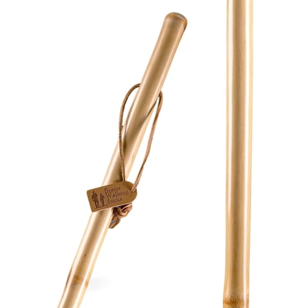 Brazos Rustic Wood Walking Stick, Bamboo, Traditional Style Handle, for Men & Women, Tan, 55"