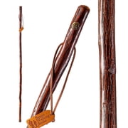 Brazos Rustic Wood Walking Stick, Hickory, Traditional Style Handle, for Men & Women, 55