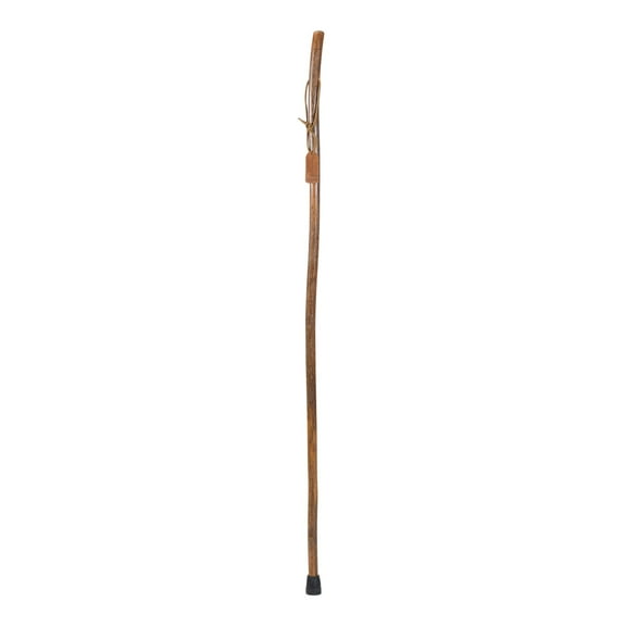 Brazos Rustic Wood Walking Stick, Hickory, Traditional Style Handle, for Men & Women, 58"