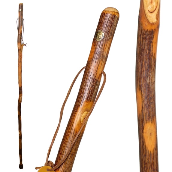 Brazos Rustic Wood Walking Stick, Straight Hickory, 48 in