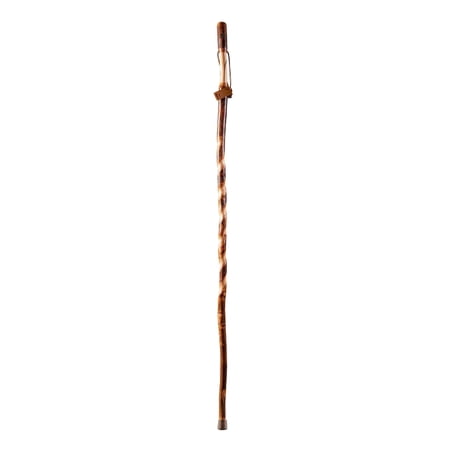 Brazos Rustic Wood Walking Stick, Twisted Hickory, Traditional Style Handle, for Men & Women, 41"