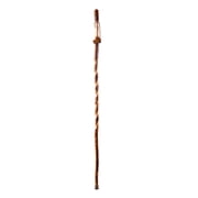 Brazos Rustic Wood Walking Stick, Twisted Hickory, Traditional Style Handle, for Men & Women, 55