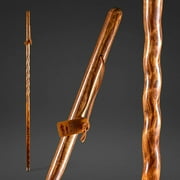 Brazos Texas Traveler Wood Walking Stick, Pine, for Men & Women, Made in the USA, Red, 55"