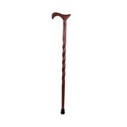 Brazos Twisted Red Oak Wood T-Handle Cane 34 Inch Height