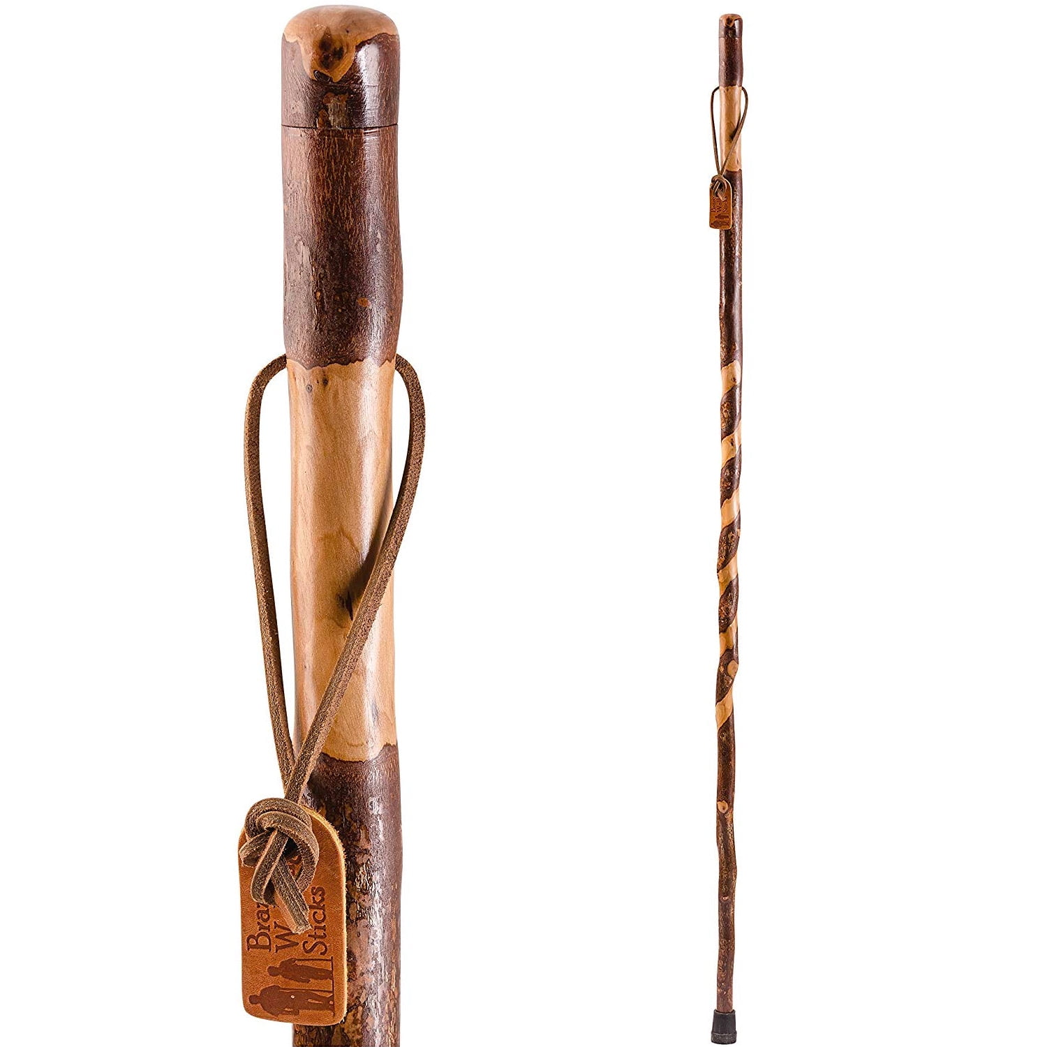 Brazos Twisted Sweet Gum Camera Monopod Wood Walking Stick, 55