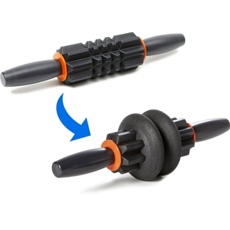 Brazyn Massage Stick (+2 Rings) - Portable Muscle Roller for Full Body Massage