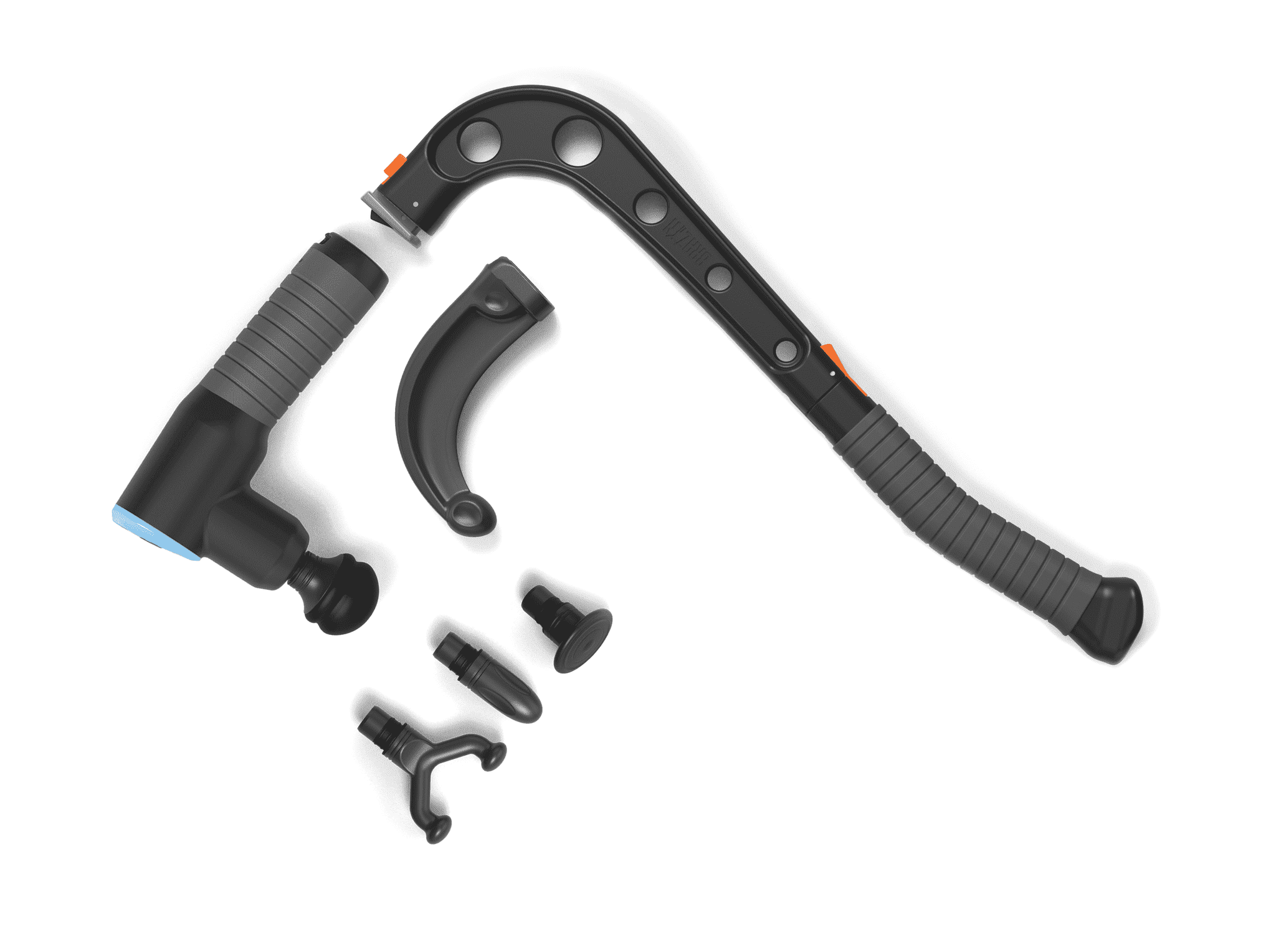 Brazyn TALON Massage System - Full-Body Electric Percussion Massage Gun / Massage Cane System for Neck and Back Pain Relief