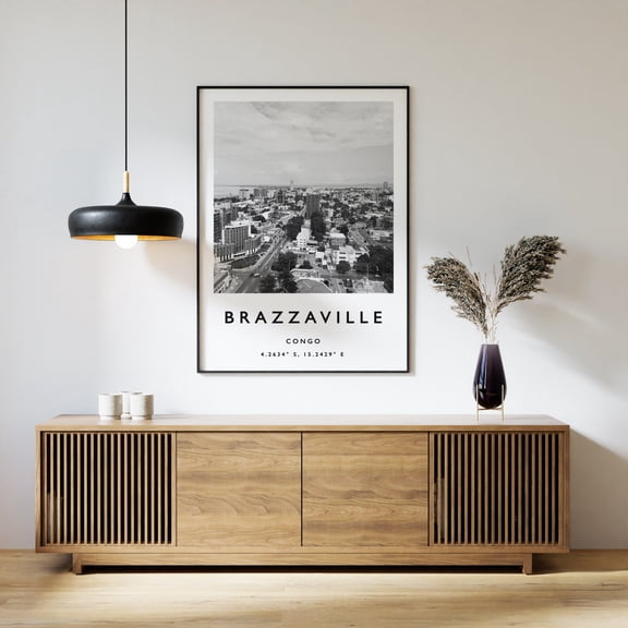 Brazzaville Travel Print Congo African Wall Art, Unframed Paper Print