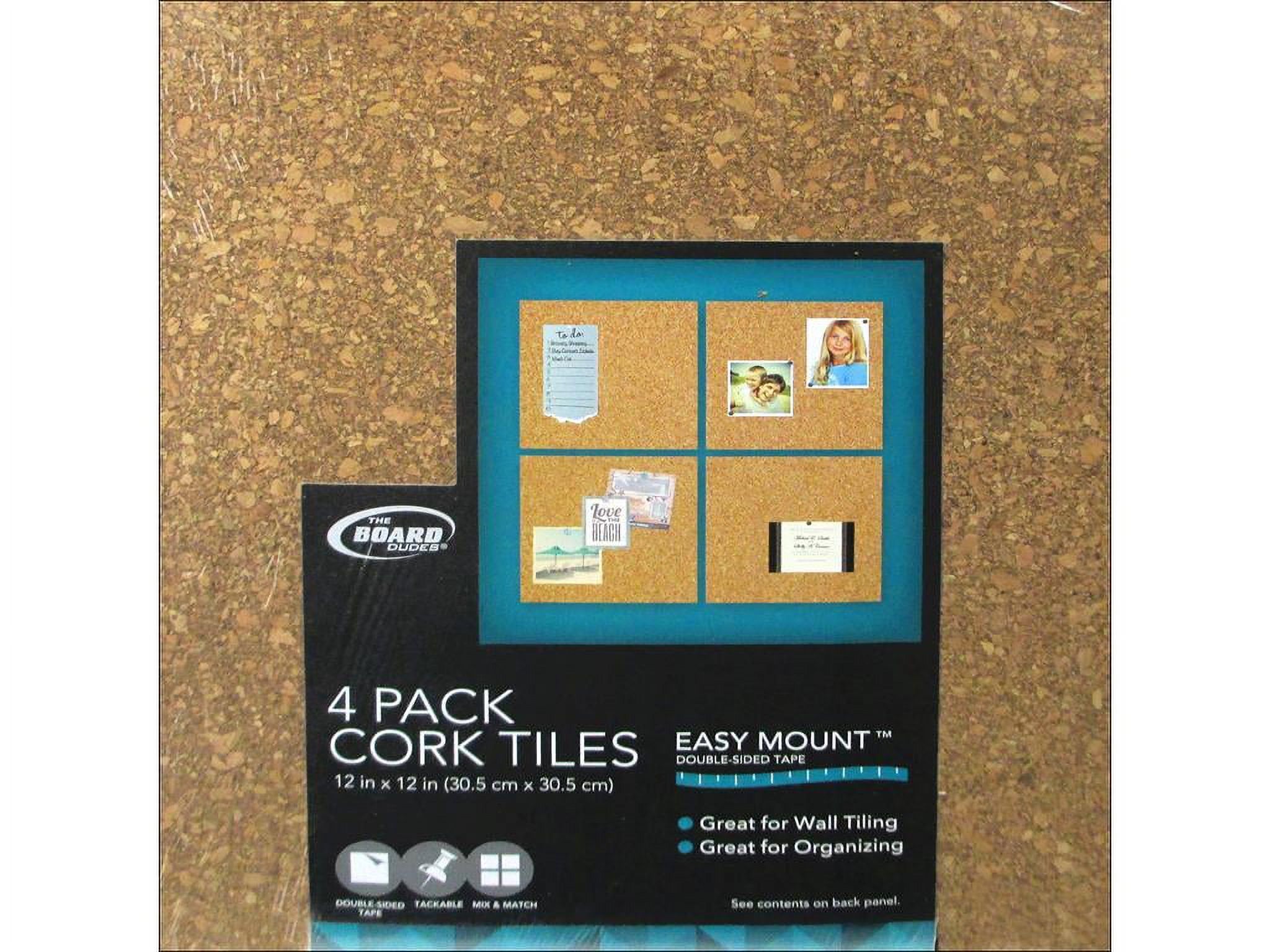 Brd Dudes Cork Tile 1/4x12x12 Light 4pc - image 1 of 1