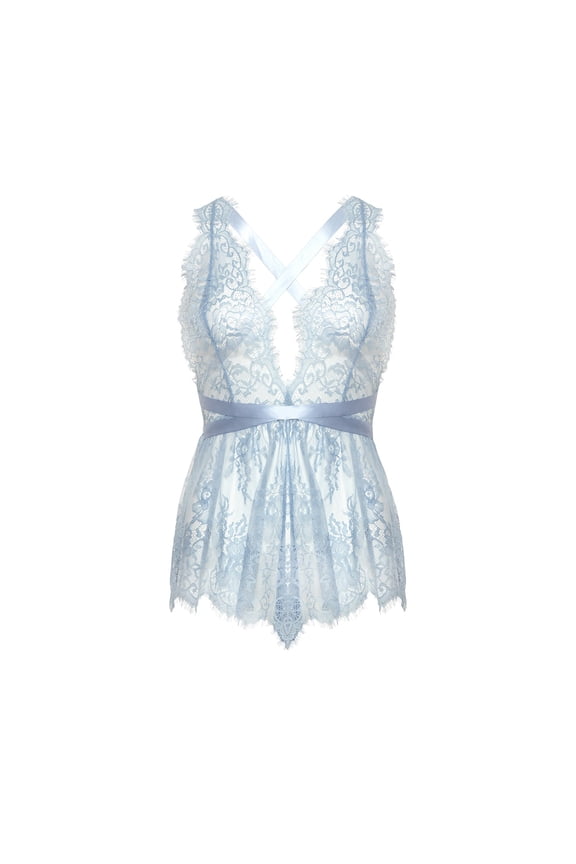 womens Brea Romper, S/M, Blue