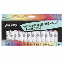 Brea Reese: Professional Heavy Body Acrylic Paint Set - Pastel Colors - 12 Tubes - Soft Muted Pigments, Water-Based & Non-Toxic, Adult Art Supplies