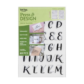 Brea Reese Rub-on Transfer Letters, Casual Font