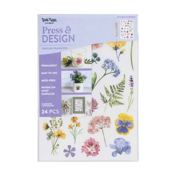 Brea Reese Wildflower Rub-On Transfer (23 Count)