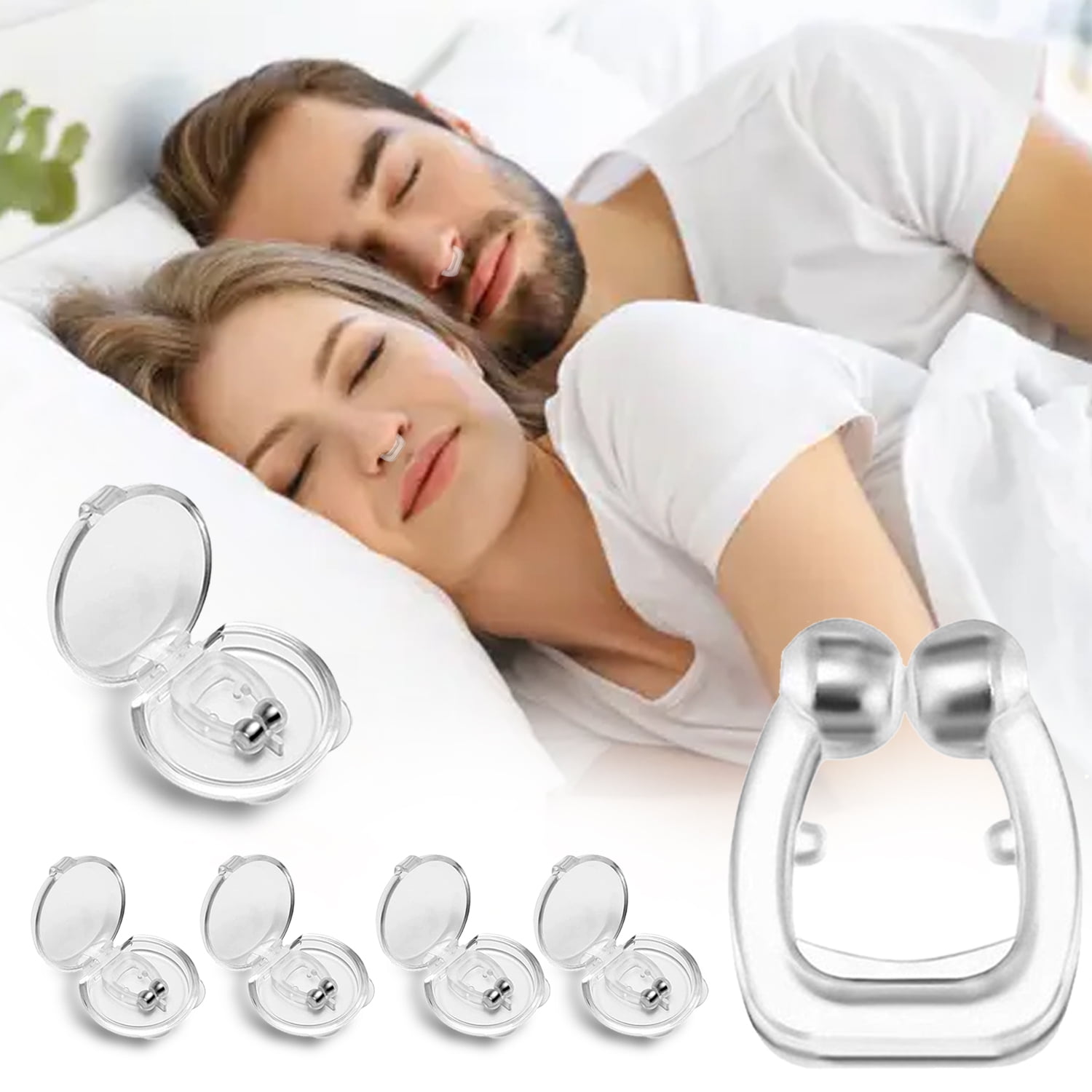 BreaDeep Anti Snoring Devices - Silicone Magnetic Anti Snoring Nose Clip, Snoring Solution - Comfortable Nasal to Relieve Snore, Stop Snoring for Men and Women