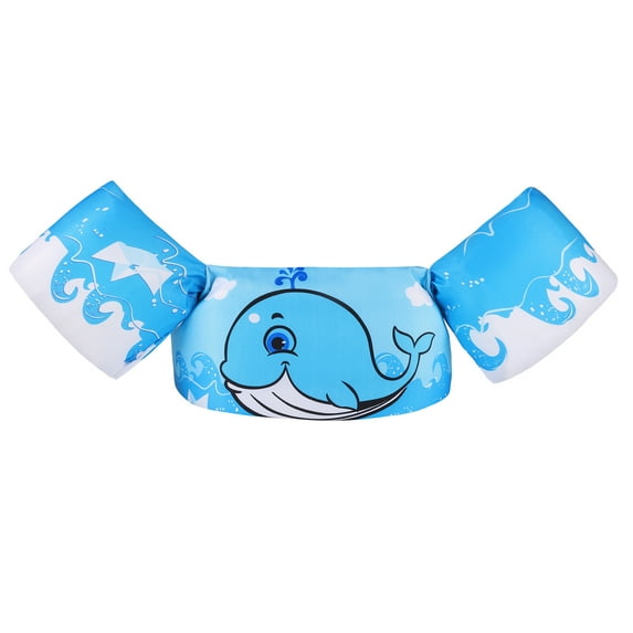 BreaDeep Swim Vest with Sleeves Cartoon Adjustable Strap Swimming Jacket Pool Floaties for Kids 30-55 Pounds Boys and Girls Child