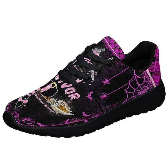 BreaStCancer Awareness I'm A Survivor Shoes Sneakers Black Size 11