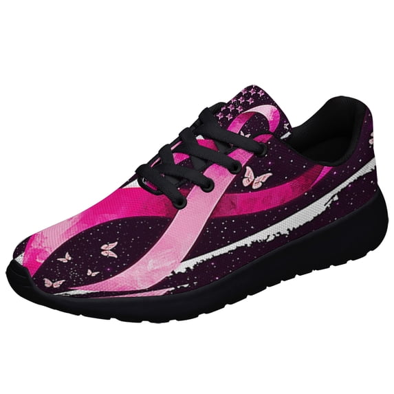 BreaStCancer Awareness Shoes Sneakers Black Size 9