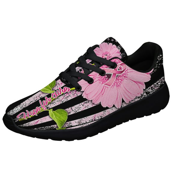 BreaStCancer Hope For Cure Shoes Sneakers Black Size 4