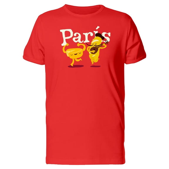 Bread And Cheese Dancing Paris T-Shirt Men -Image by Shutterstock, Male Medium